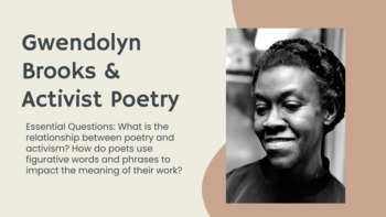 Preview of "Speech to the Young..." by Gwendolyn Brooks Lesson