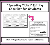 "Speeding Ticket" Editing Checklist