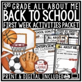Sports Theme First Week Back To School Activities 3rd Grad