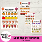 "Spot the Difference" Fall sheets - Preschool | PreK | Kin