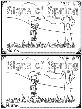 Preview of "Signs of Spring" (A Spring Emergent Reader Dollar Deal)