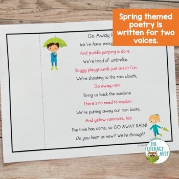 Partner Poems For Fluency Practice ~spring Themed Poetry~ 