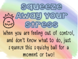 "Squeeze Away Your Stress" Stress Ball Gift Tag