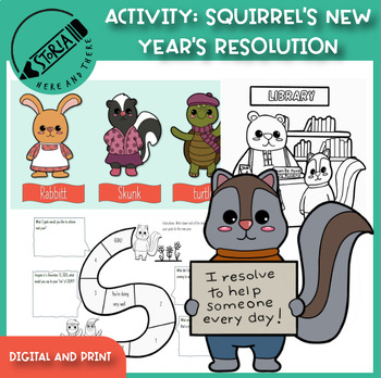 Preview of "Squirrel's New Year's Resolution." Digital Activities and Illustrations.