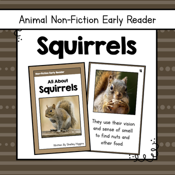 Preview of "Squirrels" | Animal Nonfiction Early Reader Book and Comprehension Questions 