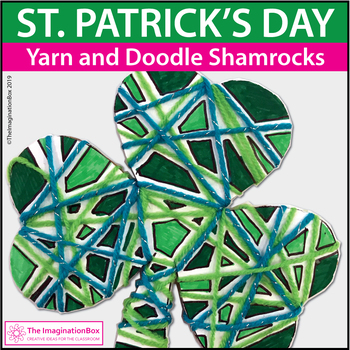 Preview of St. Patrick's Day Craft, Shamrock Doodle Art Activity, Fun March Craftivity