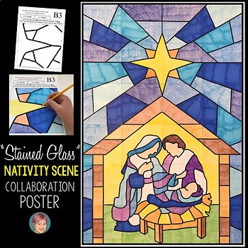 Preview of "Stained Glass" Christian Christmas Nativity Scene Collaboration Poster