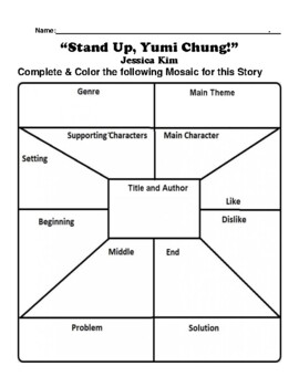 “Stand Up, Yumi Chung!” Jessica Kim Worksheet Packet (22 Total) | TPT