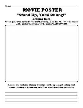 “Stand Up, Yumi Chung!” MOVIE POSTER & HOOK WORKSHEET by Northeast ...