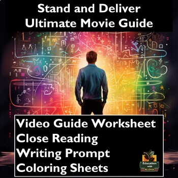 Preview of Stand and Deliver Movie Guide Activities: Worksheets, Reading, Coloring, & more!