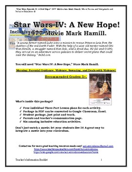 Preview of “Star Wars Episode IV: A New Hope!” Movie Review and Intergalactic Activities