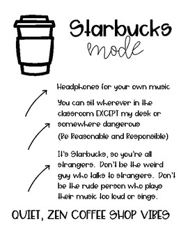 Preview of "Starbucks Mode" poster (editable)