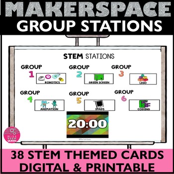 Preview of Makerspace Schedule for Stations STEM Rotation Chart STEAM Center Back to School