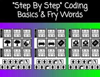 Preview of "Step By Step" Coding Basics & Fry Words BUNDLE