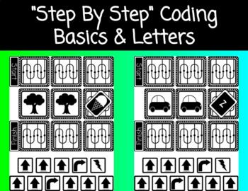 Preview of "Step By Step" Coding Basics & Letters BUNDLE