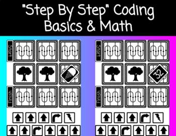 Preview of "Step By Step" Coding Basics & Math BUNDLE