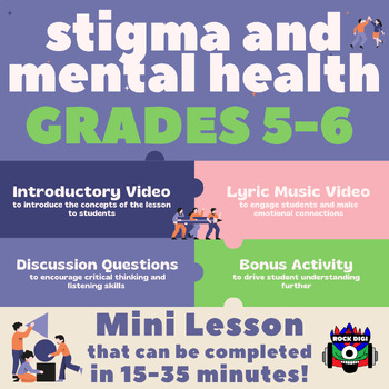 Preview of "Stigma and Mental Health" Mini Lesson for Grades 5-6