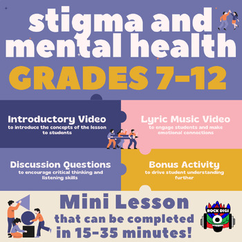 Preview of "Stigma and Mental Health" Mini Lesson for Grades 7-12