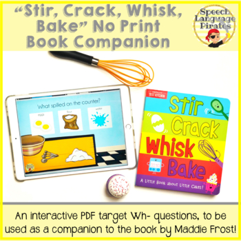 Preview of "Stir, Crack, Whisk, Bake" Language Companion No Print Digital Interactive PDF