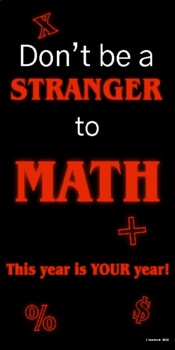 Preview of "Stranger Things" theme Math Poster(s)-2 choices