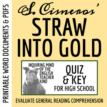 Preview of "Straw into Gold: The Metamorphosis of the Everyday" by Sandra Cisneros Quiz