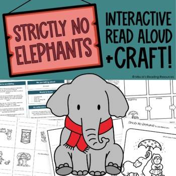 Preview of Strictly No Elephants Craft Read Aloud and Activities | Inclusion Activities