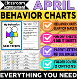 Behavior Charts Spring April Classroom Management