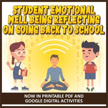 Preview of  Student Emotional Wellbeing  Reflection Activities