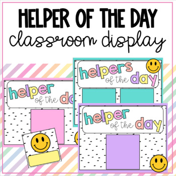 Preview of  Student Helper Of The Day Poster | Classroom Jobs