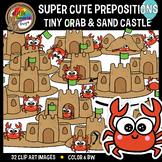 Summer Clipart - Prepositions Positional Words - Crab & Sa