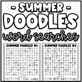 "Summer" Doodle Word Searches | Fun Challenge, Early Finis