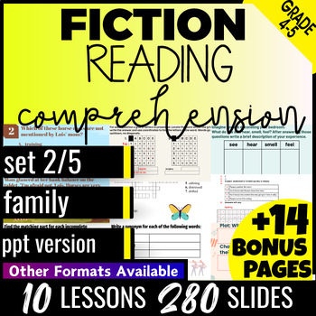 Preview of Family Fiction Reading Comprehension Passages and Questions 4th 5th Grade