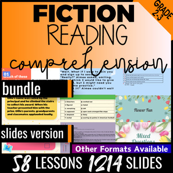 Preview of Fiction Reading Comprehension Google Slides Digital Resources 2nd 3rd Grade