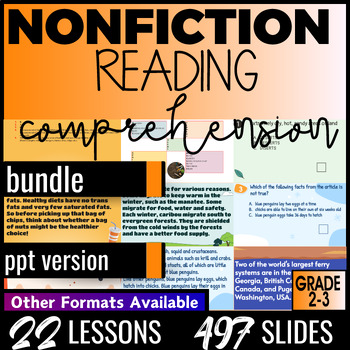 Preview of Nonfiction Reading Passages and Comprehension Questions PowerPoints Bundle