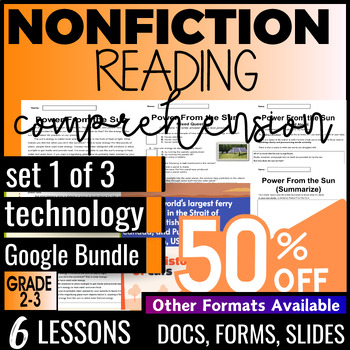 Preview of Technology NonFiction Reading Passages and Questions Google Bundle 2nd 3rd Grade