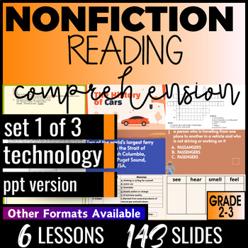 Preview of Technology NonFiction Reading Passages and Comprehension Questions PowerPoints