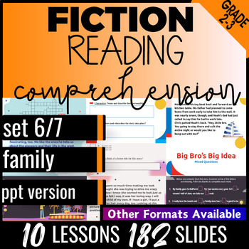 Preview of Family Fiction Reading Passages and Comprehension Questions PowerPoints