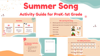 Preview of "Summer Song" Activity Guide