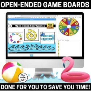 Preview of (Summer) open-ended gameboards - Boom Cards - Distance Learning