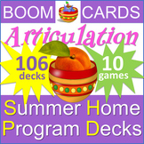 "Summer's Peach" Boom Cards Articulation Home Program