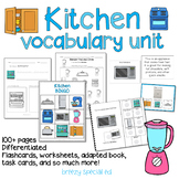Basic Kitchen Vocabulary Unit for Special Education Life Skills