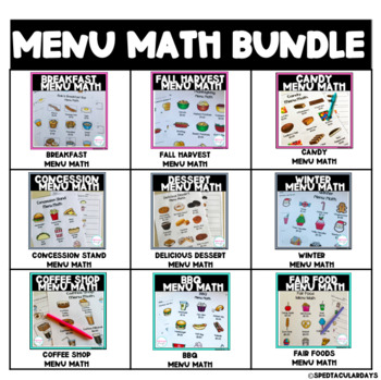 Preview of Menu Math Bundle - Digital and Paper Resources