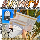 'Summery' Detailed Weekly Unit Lesson Plan