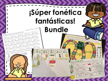 Preview of Kindergarten & 1st Grade: ¡Súper fonética fantástica! Bundle