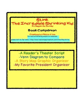 Preview of (A Superkids Book)  Stink The Incredible Shrinking Kid- Book Companion