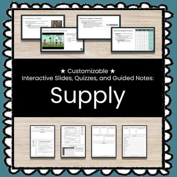 Preview of ★ Supply ★  Unit w/Slides, Guided Notes, and Quizzes