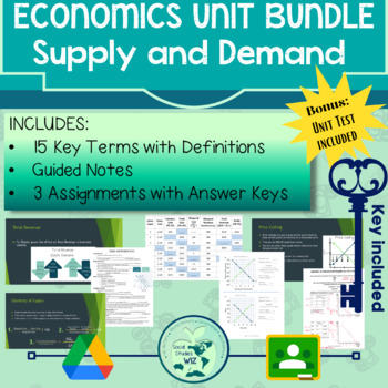 Preview of Economics: Supply and Demand Unit ★ Bonus: Unit Test ★