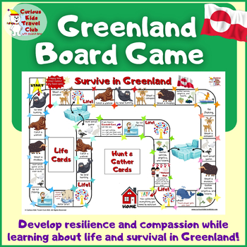 Preview of Greenland Adventure Board Game - Fun Geography and Social Studies Activity