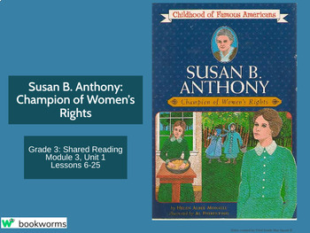 Preview of "Susan B. Anthony" Google Slides- Bookworms Supplement