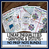 Linear Inequalities No Prep Note Bundle